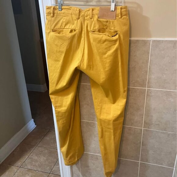 Zara Man "Denim Couture" men's pants 29 (31-32). Yellow chino jaune - Picture 3 of 4